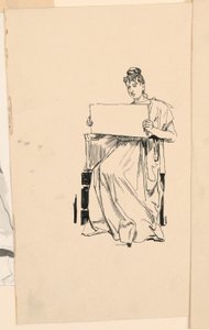 Studie av en ung kvinna av Unknown artist