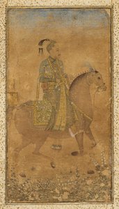 Sultan Abdullah Qutb Shah (1614-74) till häst av Unknown artist
