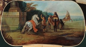 The Bathing of the Horses, mellan 1701 och 1800 (olja på duk) av Unknown artist