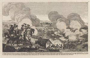 Slaget vid Prag, 6 maj 1757 (linjegravyr) av Unknown artist