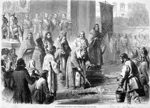 Nevas välsignelse, Ryssland, på kungens dag. av Unknown artist