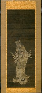Bodhisattvan Kannon, från triptyken Amida-treenighetens tillvägagångssätt av Unknown artist