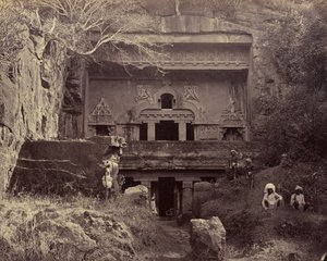 The Carpenters [sic] Cave. Ellora av Unknown artist