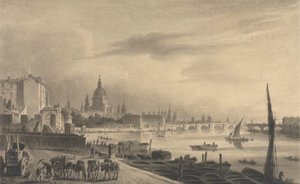 City of London från Somerset House av Unknown artist