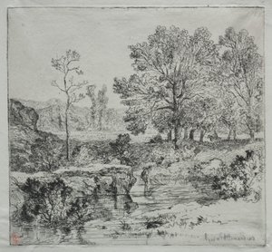 Skogens kant. Räkfiskaren av Unknown artist