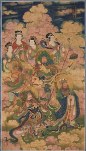 De åtta värdarna av Deva, Naga och Yakshi av Unknown artist