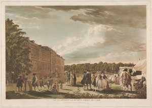 Lägret i Museiträdgården av Unknown artist