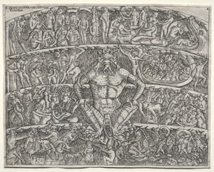 Inferno enligt Dante, efter fresken i Campo Santo i Pisa av Unknown artist