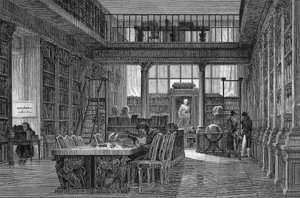 Institut de France i Paris - läsesal för INSTITUTE DE FRANCE - av Unknown artist
