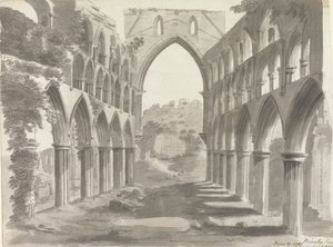 Vapenhuset i Rievaulx Abbey, Yorkshire av Unknown artist