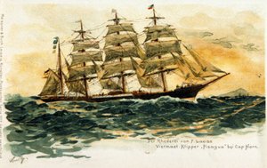 Pisagua-klippet vid Kap Horn. 1800-talsillustration av Unknown artist