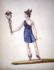 Den romerska guden Merkurius eller Hermes bland grekerna. av Unknown artist
