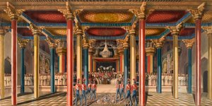 "Tanjore Durbar, nära Madras i februari 1840" (akvarell) av Unknown artist