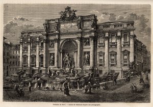 Fontana di Trevi i Rom, färdigställd 1762, är ett exempel på förevigandet av barockstilen på 1700-talet i Italien, baserat på Palazzo Poli, detta monumentala verk i form av en triumfbåge krossar det lilla torget som det ligger på. belägen. av Unknown artist