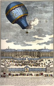 Den aerostatiska globen byggd i Versailles 1783. av Unknown artist