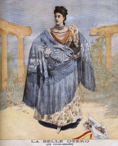 Den vackra Otero vid Folies-Bergères 1894 av Unknown artist