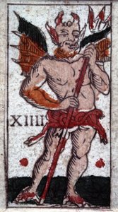 Djävulen. Tarotspel från 1700-talet. Milano av Unknown artist