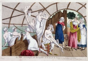 Det otroligas ekonomiska bad (15 cent), rue de la tannerie, tidigt 1800-tal, Carnavalet. av Unknown artist