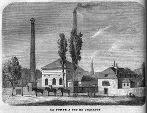 Chaillots brandpump 1858. av Unknown artist