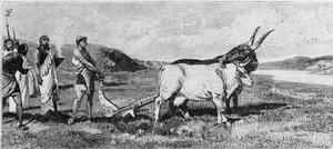 Grunden till Rom. 1800-talsgravyr. av Unknown artist