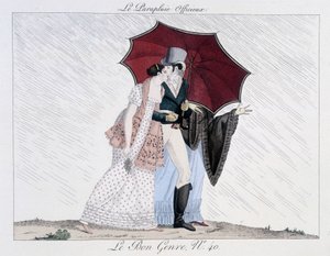 Det informella paraplyet - i "" Le Bon-genren"", nr. 40, sent 1800-tal av Unknown artist