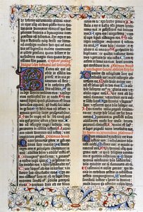 Den latinska bibeln av Gutenberg med 42 rader - 1455. av Unknown artist