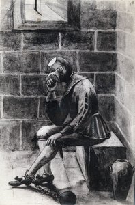 Mannen med järnmasken statsfånge internerades i fängelset på den heliga ön Margarita. av Unknown artist