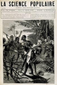 Geografisk vetenskaps martyrer: kapten Cooks död. Omslag "" La Science populaire"" av 27 maj 1880 av Unknown artist