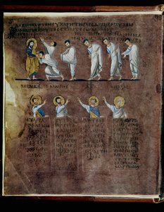 Den purpurfärgade Codex Rossanensis, 600-talet (handskrift) av Unknown artist