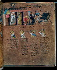 Den purpurfärgade Codex Rossanensis, 600-talet (handskrift) av Unknown artist