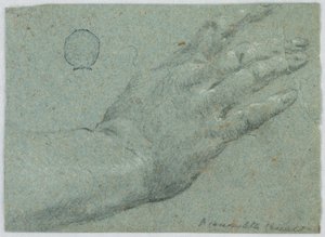 En mans högra hand av Unknown artist