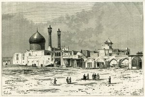 Fatmas grav i Koum, etsat av Taylor, efter ett fotografi, för att illustrera berättelsen "" Persia, Chaldee och Susiane"" 1881-82, av Jane Dieulafoy (nee Magre) av Unknown artist