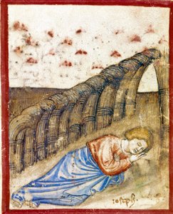 The Vision of Joseph, son of Jacob Miniature hämtad från Codex 212 (eller Paduan Codex eller Bible of Padua) 1390-1400 Rovigo, Accademia dei Concordi av Unknown artist