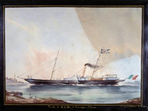 Prins Oddones, hertigen av Montferrats yacht (akvarell av Unknown artist