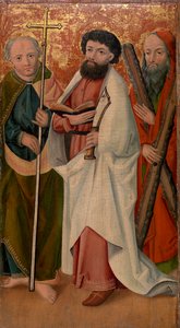 Tre apostlar med Scepter, Scimitar och Cross av Unknown artist
