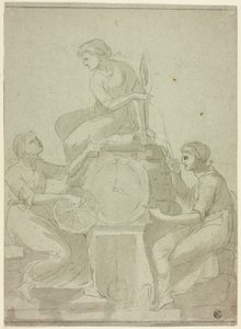 Three Fates (Design för klocka) av Unknown artist