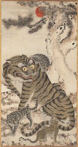 Tiger familj av Unknown artist