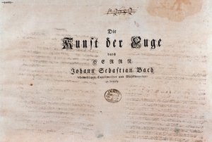 Titelsidan för musikmusiken till The Art of the Fugue, av Johann Sebastian Bach av Unknown artist