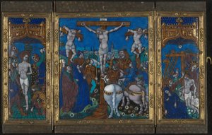 Triptyk med Korsfästelsen, Flagellationen och Gravsättningen av Unknown artist