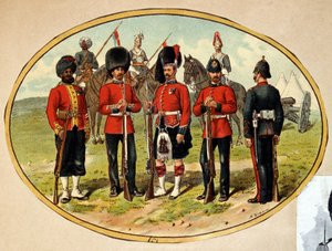 Typer av den brittiska armén, ca. 1890 av Unknown artist