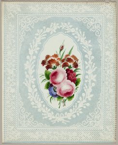 Valentin utan titel (blommor på spets) av Unknown artist