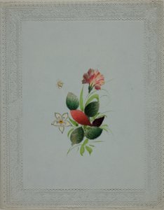Valentin utan titel (rosa och vita blommor) av Unknown artist
