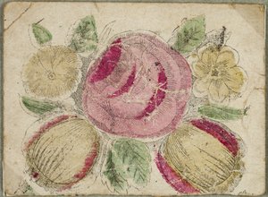Valentin utan titel (rosa och gula blommor) av Unknown artist
