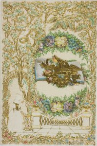 Valentin utan titel (kvinna i trädgård) av Unknown artist