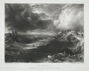 Olika ämnen av landskap, karakteristiska för engelska landskap från bilder målade av John Constable, R.A.: A Heath av Unknown artist