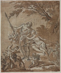 Venus och Adonis av Unknown artist