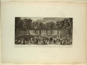 Versailles, trädgårdar, vattenteater av Unknown artist