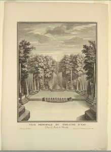 Versailles, trädgårdar, vattenteater av Unknown artist