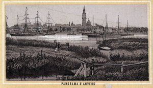Vy över Antwerpen, Belgien (den flamländska regionen). av Unknown artist
