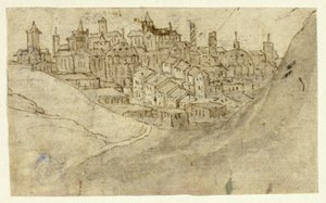 Utsikt över Hill Town av Unknown artist